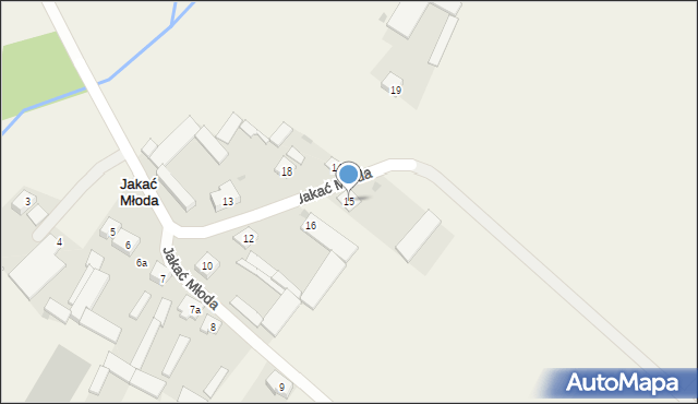Jakać Młoda, Jakać Młoda, 15, mapa Jakać Młoda