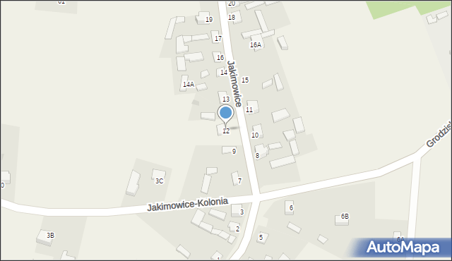 Jakimowice, Jakimowice, 12, mapa Jakimowice