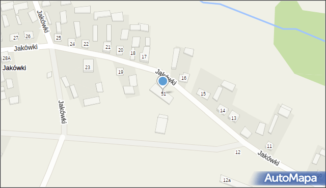Jakówki, Jakówki, 51, mapa Jakówki