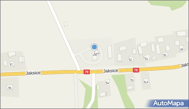 Jaksice, Jaksice, 136, mapa Jaksice