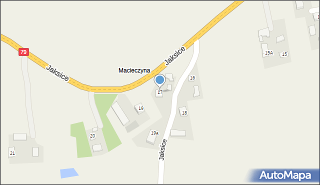 Jaksice, Jaksice, 17, mapa Jaksice