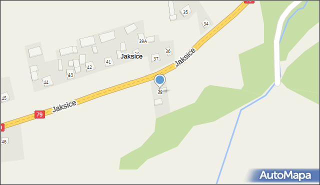 Jaksice, Jaksice, 38, mapa Jaksice