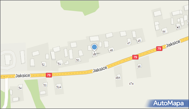 Jaksice, Jaksice, 49, mapa Jaksice