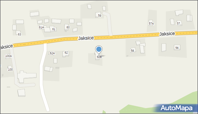 Jaksice, Jaksice, 62B, mapa Jaksice