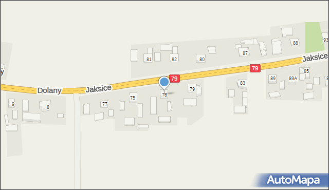 Jaksice, Jaksice, 78, mapa Jaksice