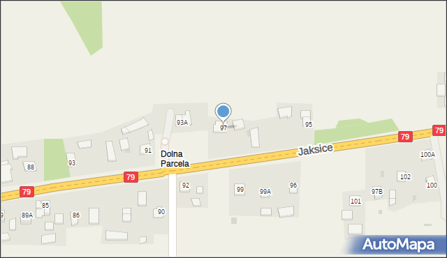 Jaksice, Jaksice, 97, mapa Jaksice