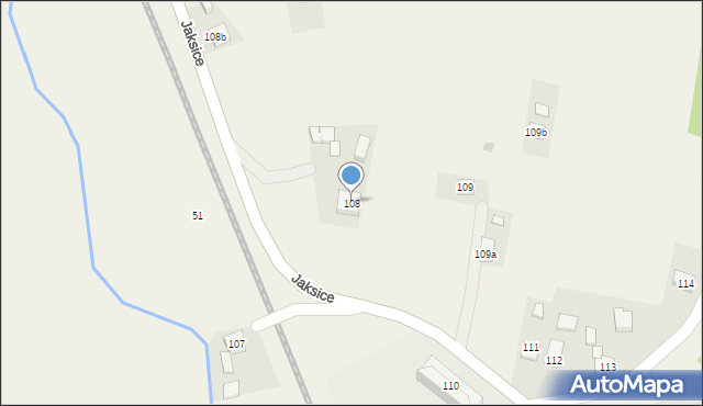 Jaksice, Jaksice, 108, mapa Jaksice