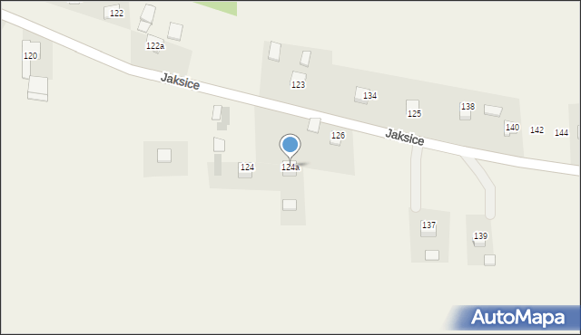 Jaksice, Jaksice, 124a, mapa Jaksice