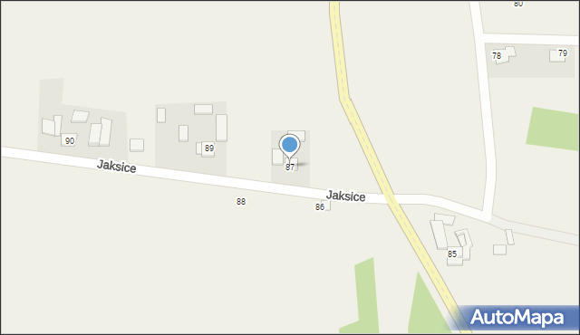 Jaksice, Jaksice, 87, mapa Jaksice