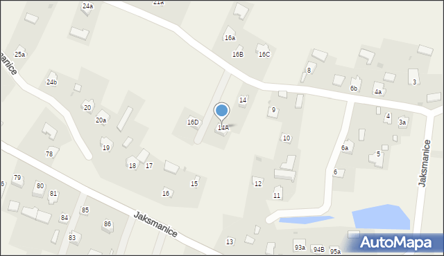 Jaksmanice, Jaksmanice, 14A, mapa Jaksmanice