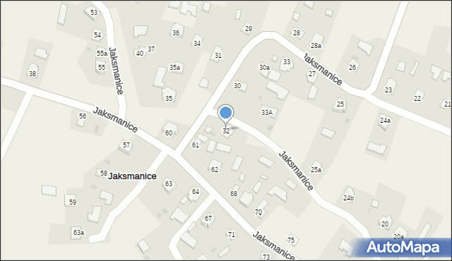 Jaksmanice, Jaksmanice, 32, mapa Jaksmanice