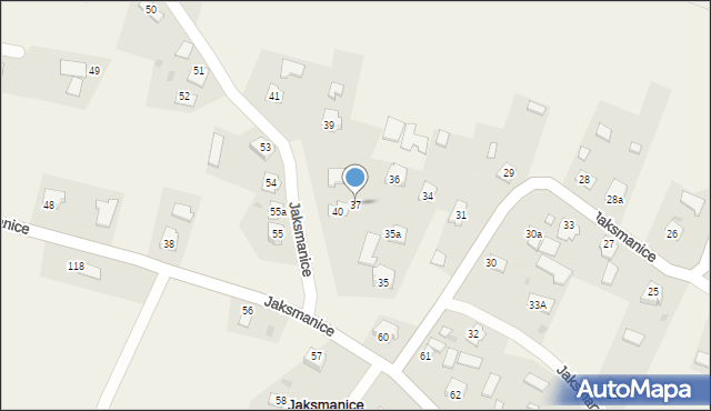 Jaksmanice, Jaksmanice, 37, mapa Jaksmanice