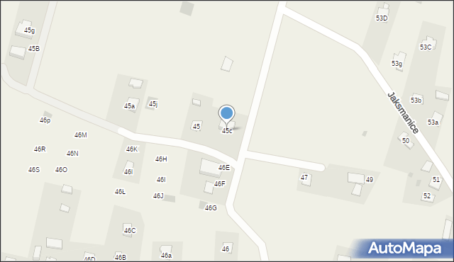 Jaksmanice, Jaksmanice, 45c, mapa Jaksmanice