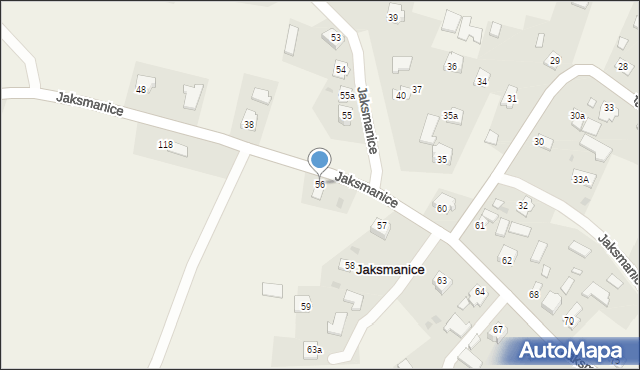 Jaksmanice, Jaksmanice, 56, mapa Jaksmanice