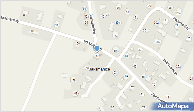 Jaksmanice, Jaksmanice, 57, mapa Jaksmanice