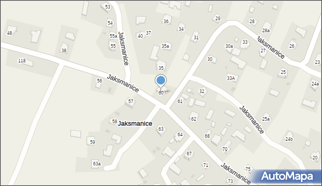 Jaksmanice, Jaksmanice, 60, mapa Jaksmanice