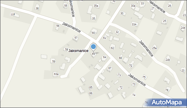 Jaksmanice, Jaksmanice, 63, mapa Jaksmanice