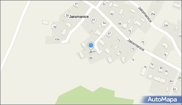 Jaksmanice, Jaksmanice, 65, mapa Jaksmanice