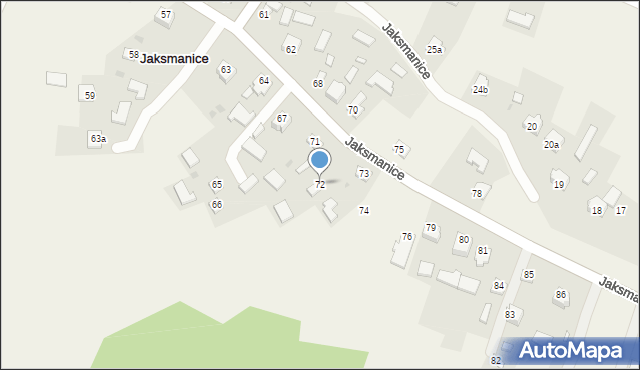 Jaksmanice, Jaksmanice, 72, mapa Jaksmanice