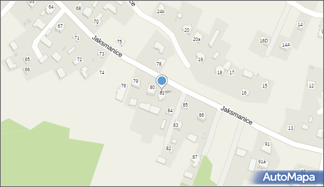 Jaksmanice, Jaksmanice, 81, mapa Jaksmanice