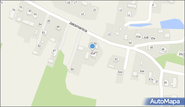 Jaksmanice, Jaksmanice, 91a, mapa Jaksmanice
