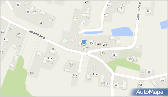 Jaksmanice, Jaksmanice, 94, mapa Jaksmanice