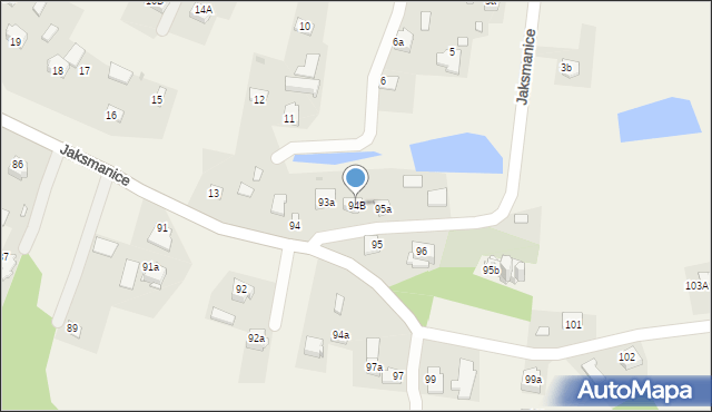 Jaksmanice, Jaksmanice, 94B, mapa Jaksmanice