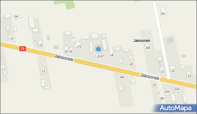 Jaksonek, Jaksonek, 17, mapa Jaksonek