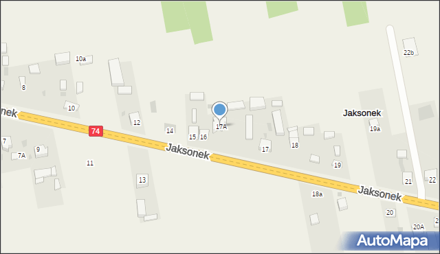 Jaksonek, Jaksonek, 17A, mapa Jaksonek