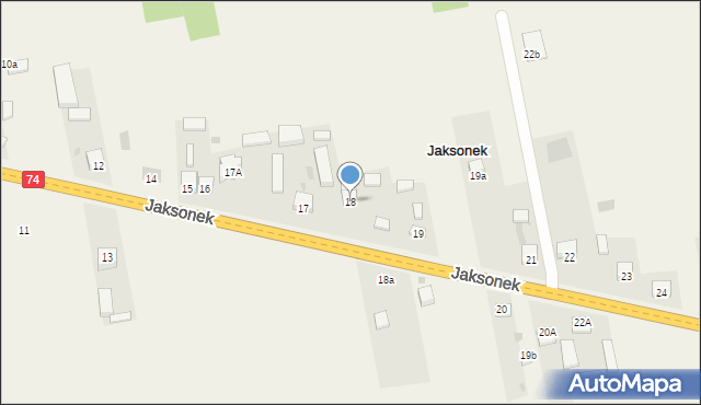 Jaksonek, Jaksonek, 18, mapa Jaksonek