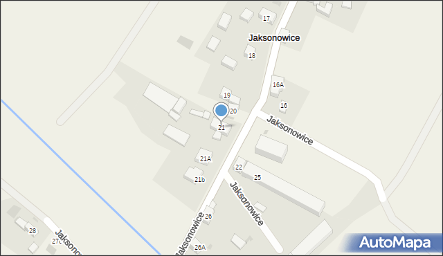 Jaksonowice, Jaksonowice, 21, mapa Jaksonowice