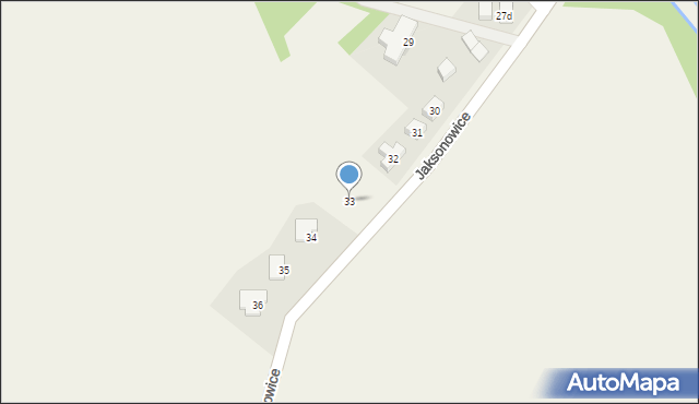 Jaksonowice, Jaksonowice, 33, mapa Jaksonowice