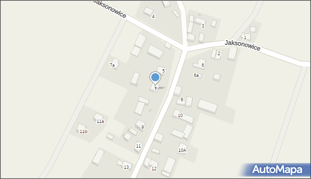 Jaksonowice, Jaksonowice, 7, mapa Jaksonowice