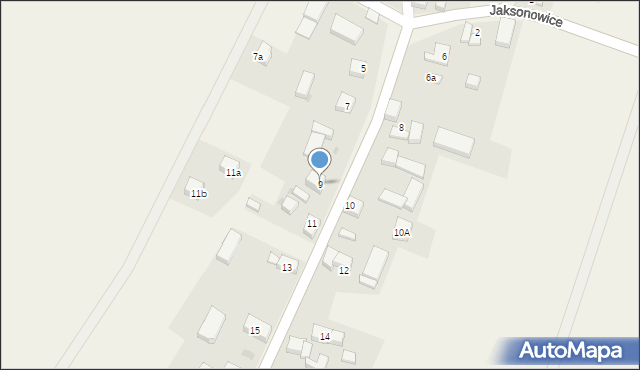 Jaksonowice, Jaksonowice, 9, mapa Jaksonowice