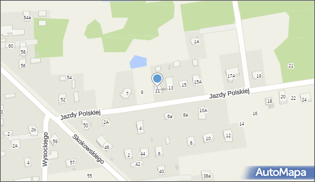 Jaktorów, Jazdy Polskiej, 11, mapa Jaktorów