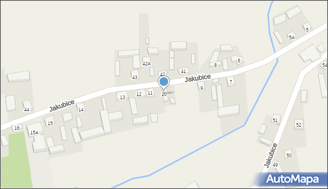 Jakubice, Jakubice, 10, mapa Jakubice