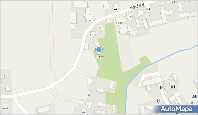 Jakubice, Jakubice, 18, mapa Jakubice