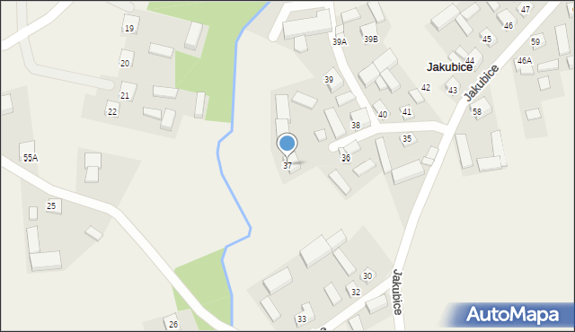 Jakubice, Jakubice, 37, mapa Jakubice