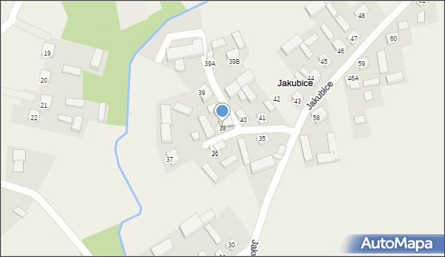 Jakubice, Jakubice, 38, mapa Jakubice