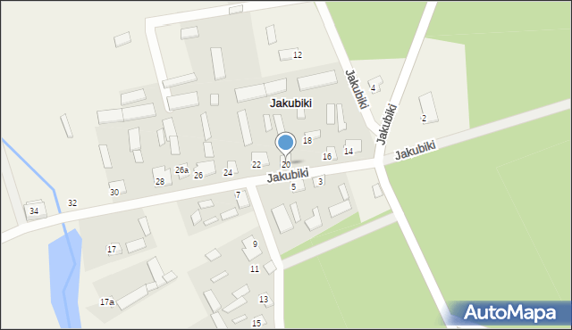 Jakubiki, Jakubiki, 20, mapa Jakubiki