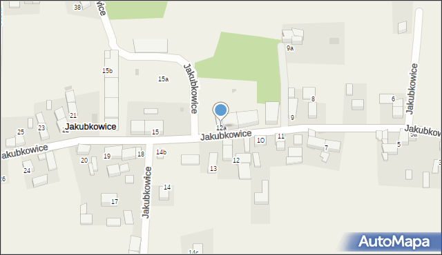 Jakubkowice, Jakubkowice, 12a, mapa Jakubkowice