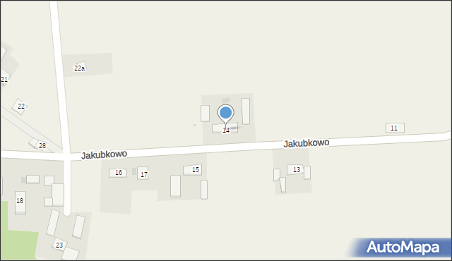 Jakubkowo, Jakubkowo, 14, mapa Jakubkowo