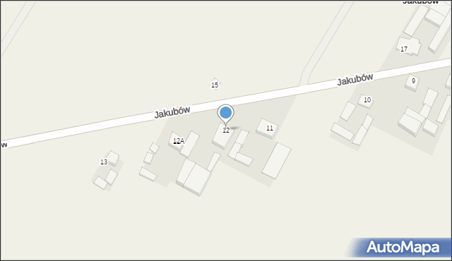Jakubów, Jakubów, 12, mapa Jakubów