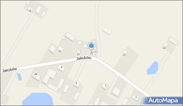 Jakubów, Jakubów, 22, mapa Jakubów