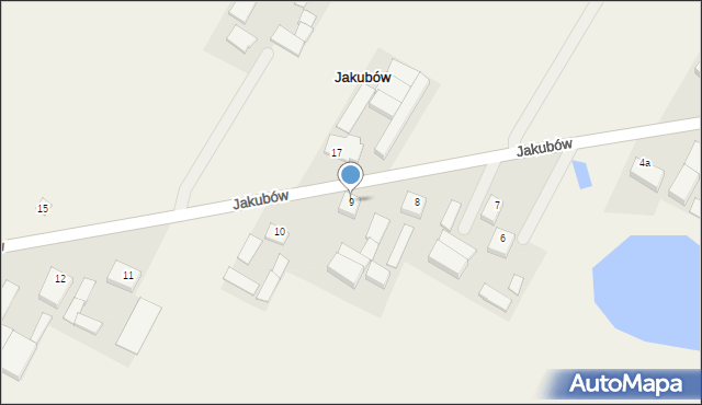 Jakubów, Jakubów, 9, mapa Jakubów