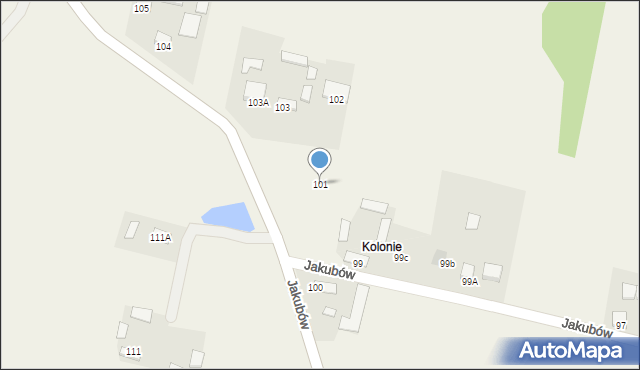 Jakubów, Jakubów, 101, mapa Jakubów