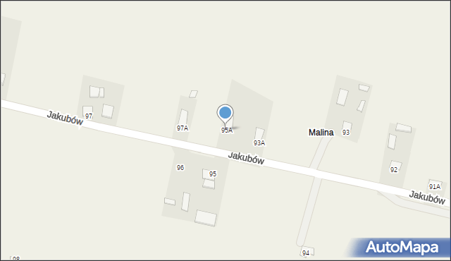 Jakubów, Jakubów, 95A, mapa Jakubów