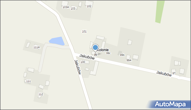 Jakubów, Jakubów, 99, mapa Jakubów