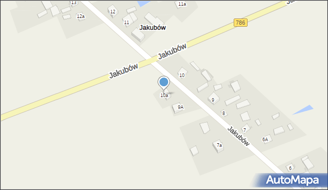 Jakubów, Jakubów, 10a, mapa Jakubów