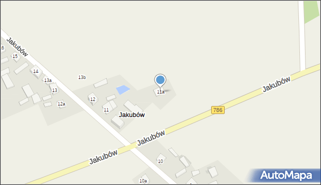 Jakubów, Jakubów, 11a, mapa Jakubów